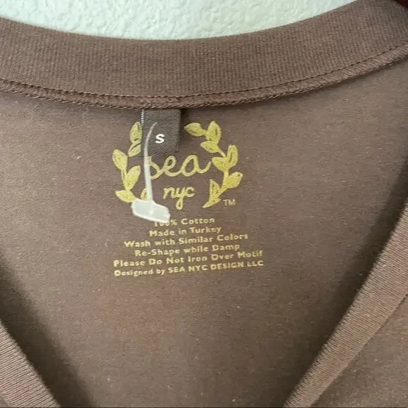 Sea New York Brown Long Sleeve Tee | S - Picture 3 of 8